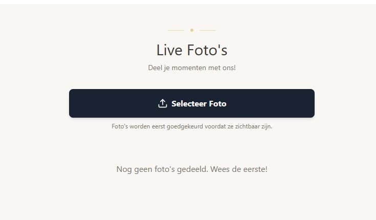 Foto's uploaden via de EenHart bruiloft-app